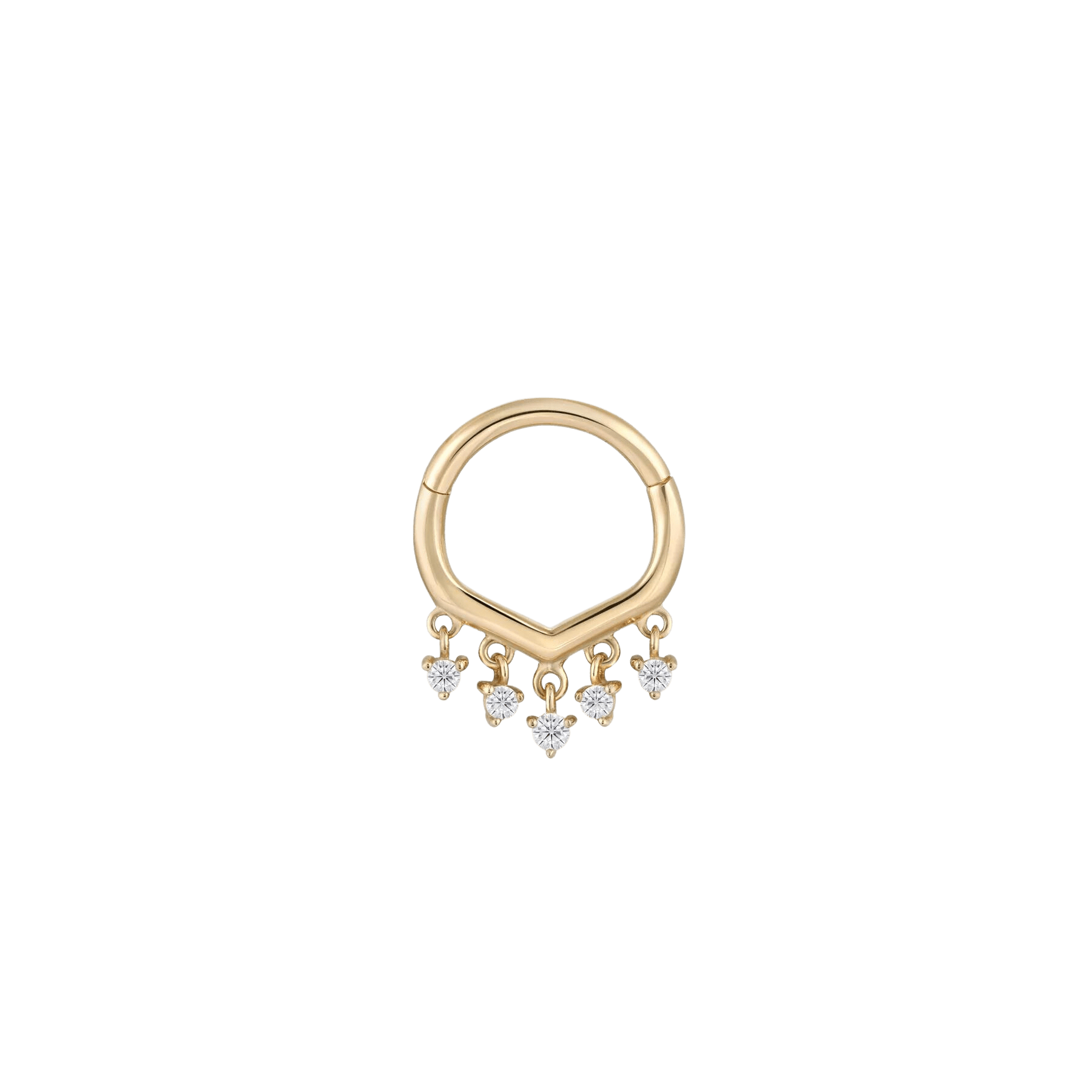 GUESTLIST - CZ - SOLID 14KT GOLD CLICKER piercing-zone.com
