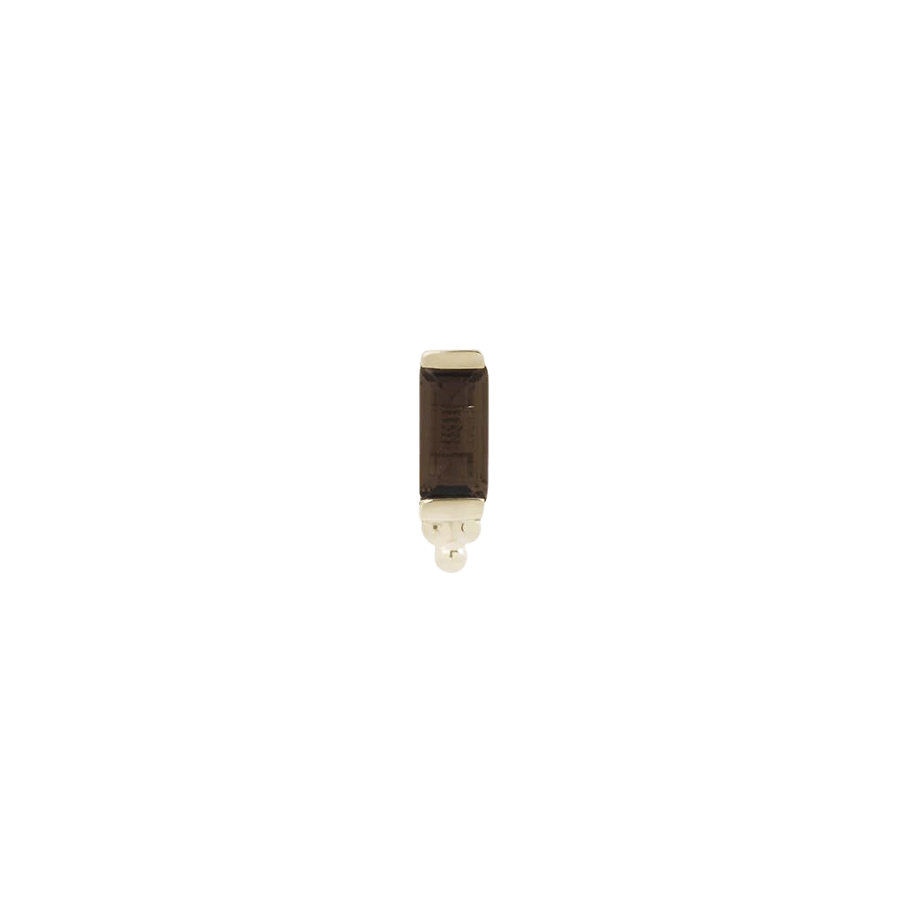 DIOR - SMOKEY QUARTZ - THREADLESS END piercing-zone.com