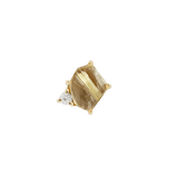 ELICIT - RUTILATED QUARTZ + CZ - THREADLESS END piercing-zone.com