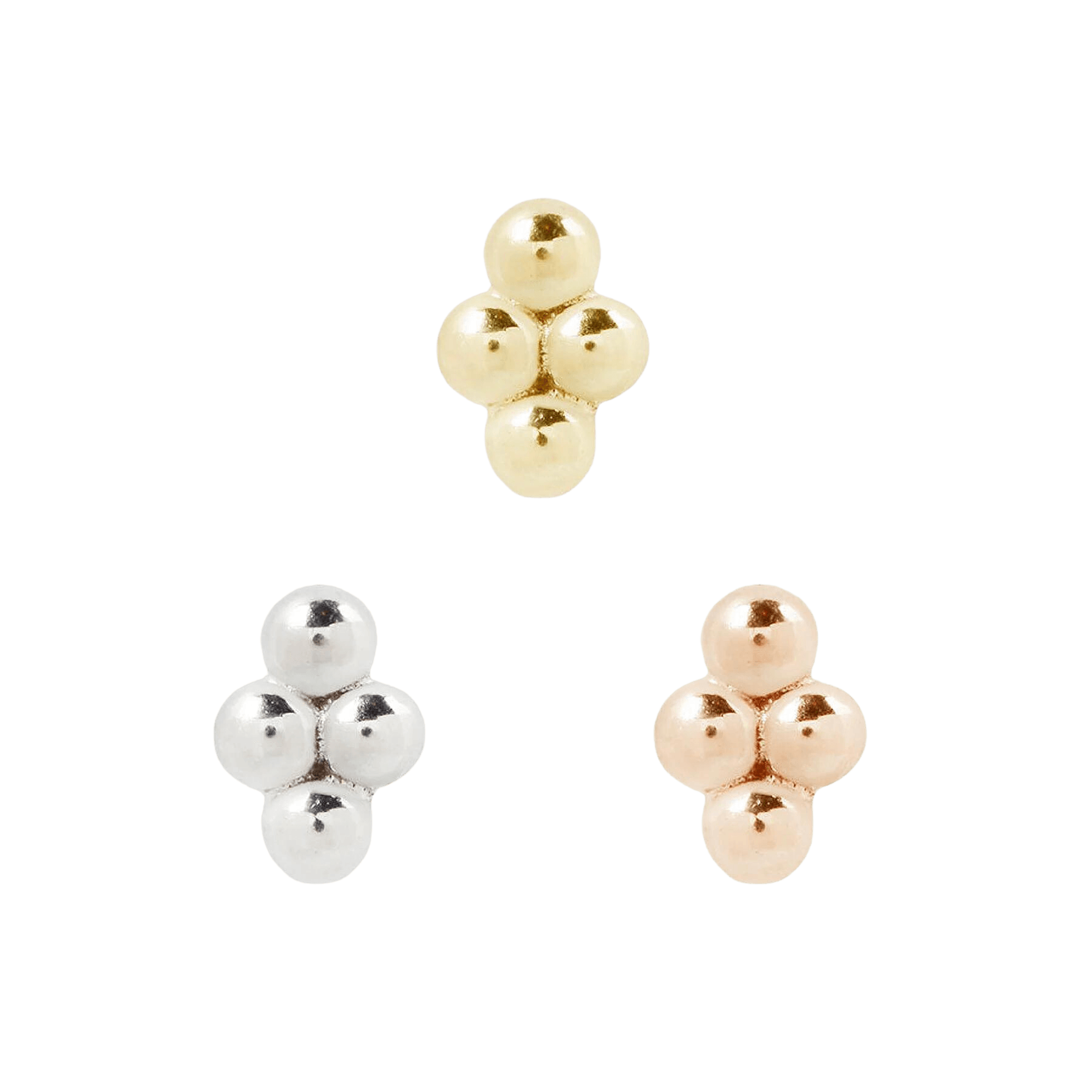 4 BEAD CLUSTER - THREADLESS END piercing-zone.com