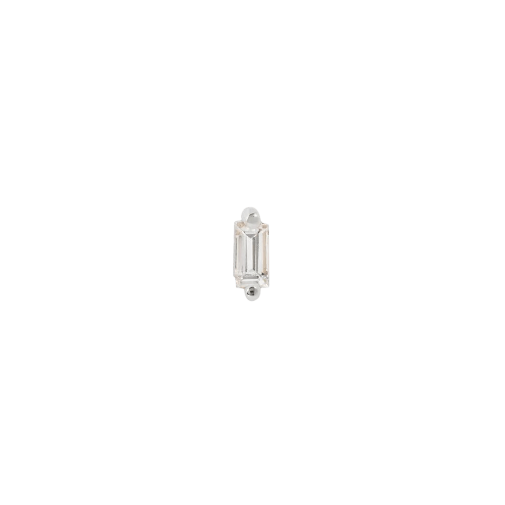 PARIS - WHITE TOPAZ - THREADLESS END piercing-zone.com