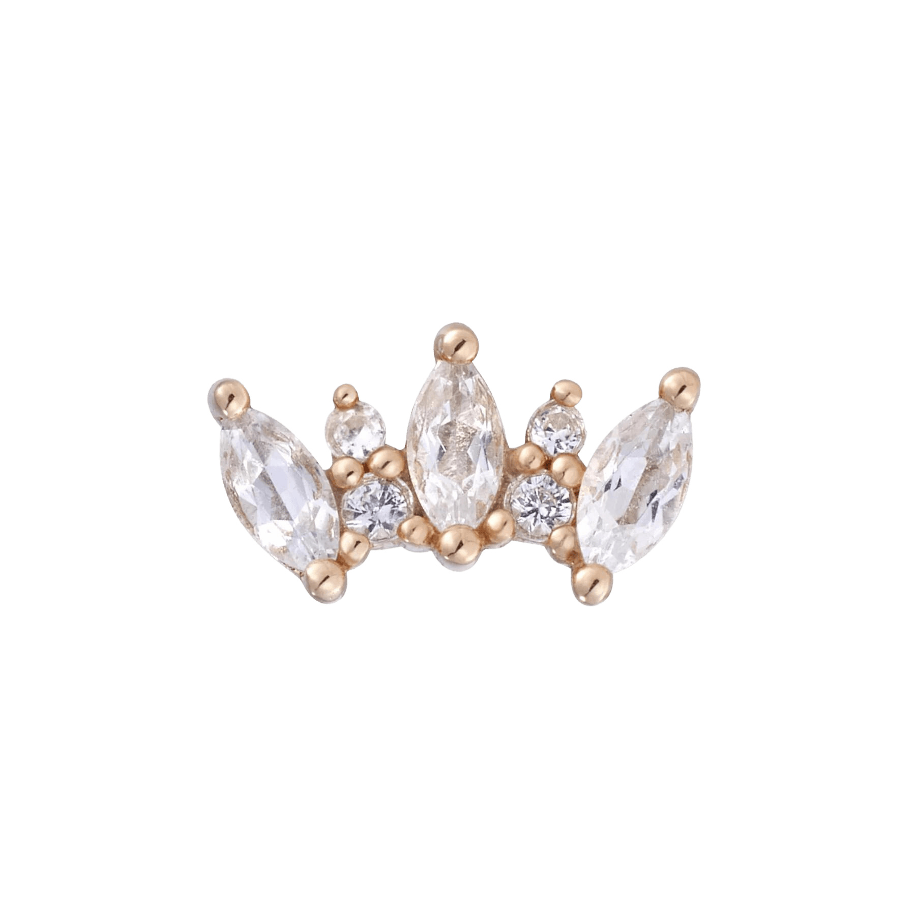 ALICE - WHITE SAPPHIRE - THREADLESS END piercing-zone.com