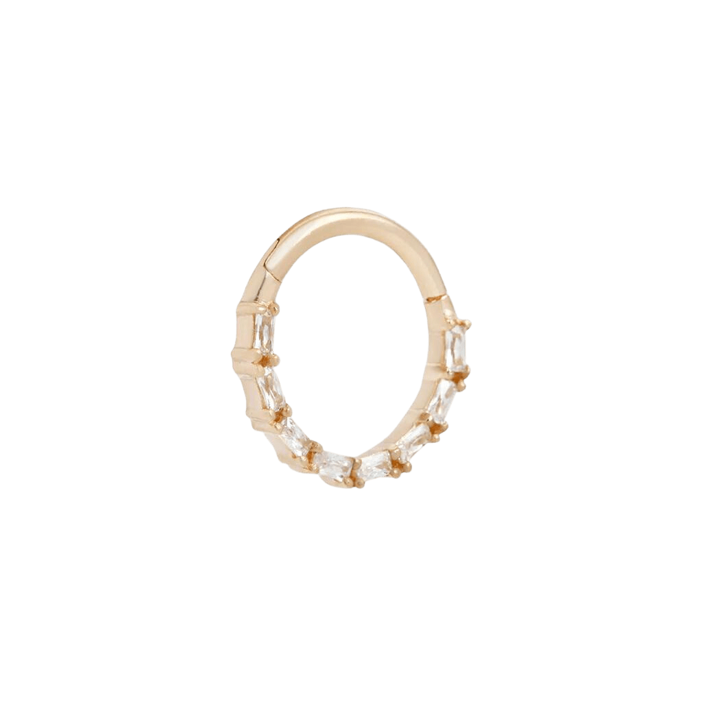 LOVED - CZ - SOLID 14KT GOLD CLICKER piercing-zone.com