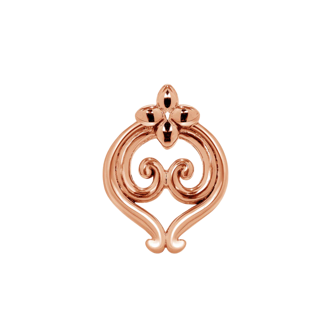 Close-up of Adorn End in Solid Gold