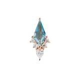 AFTERGLOW - SWISS BLUE TOPAZ + CZ - THREADLESS END piercing-zone.com