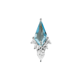 AFTERGLOW - SWISS BLUE TOPAZ + CZ - THREADLESS END piercing-zone.com