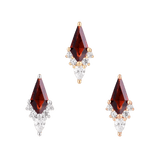 Afterglow Threadless End Modeled in Flat Piercing on Fair Skin