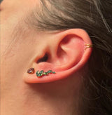Agatha – 14K Gold Moss Agate Threadless End