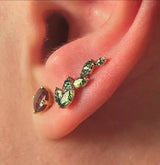 Agatha – 14K Gold Moss Agate Threadless End