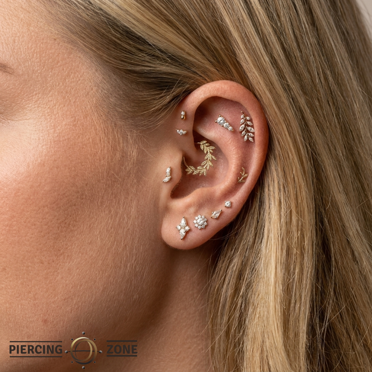 Aion - 18K Gold Gem Threadless/Threaded End