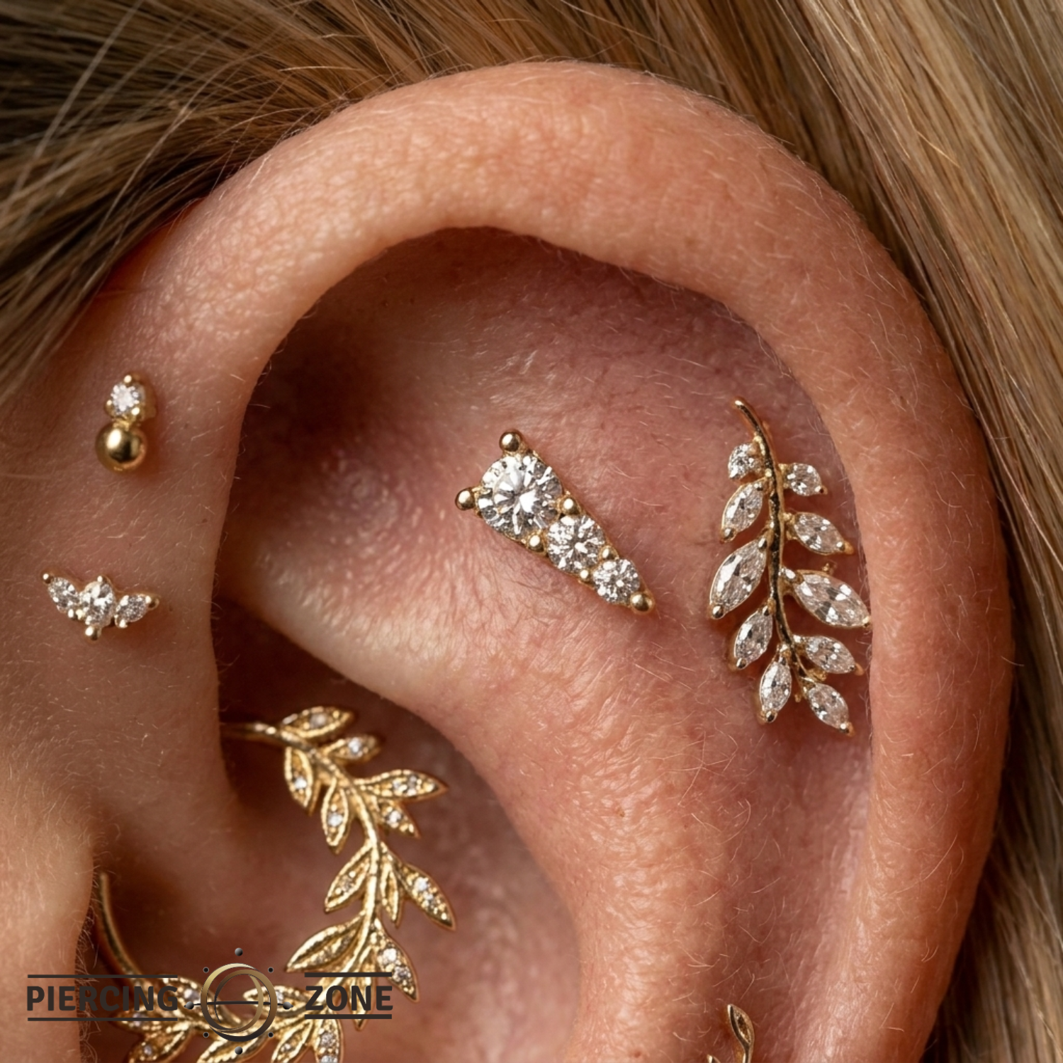 Aion - 18K Gold Gem Threadless/Threaded End