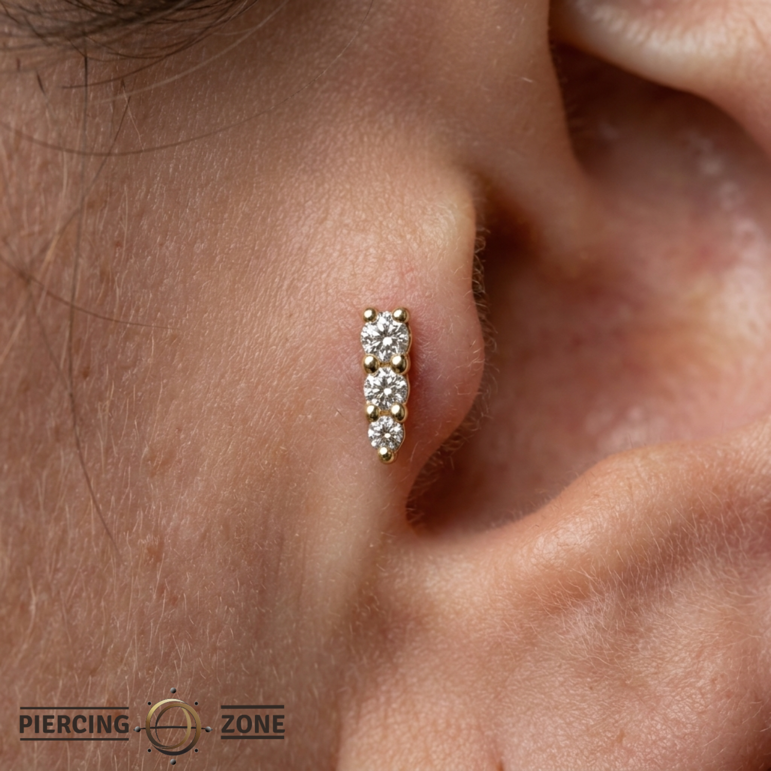 Aion - 18K Gold Gem Threadless/Threaded End