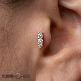Aion - 18K Gold Gem Threadless/Threaded End