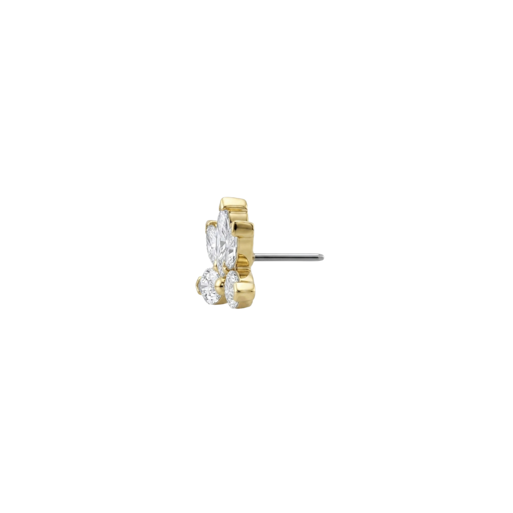 Ajna - 18K Gold Gem Threadless End - piercing - zone.com