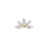 Ajna - 18K Gold Lab Diamond Threadless End - piercing - zone.com