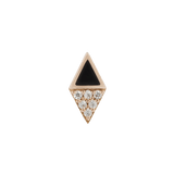 ALMOST FAMOUS - CZ + BLACK AGATE - THREADLESS END piercing-zone.com