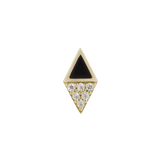 ALMOST FAMOUS - CZ + BLACK AGATE - THREADLESS END piercing-zone.com