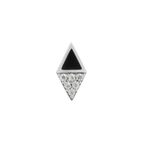 ALMOST FAMOUS - CZ + BLACK AGATE - THREADLESS END piercing-zone.com