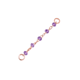 Amethyst Bead Chain – 18K Gold Gemstone Piercing Chain