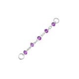 Amethyst Bead Chain – 18K Gold Gemstone Piercing Chain