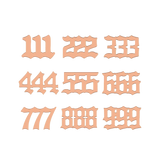 Side Profile of Angel Numbers Showing Polished Number Design