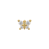 Anima - 18K Gold Gem Threadless/Threaded End - piercing - zone.com