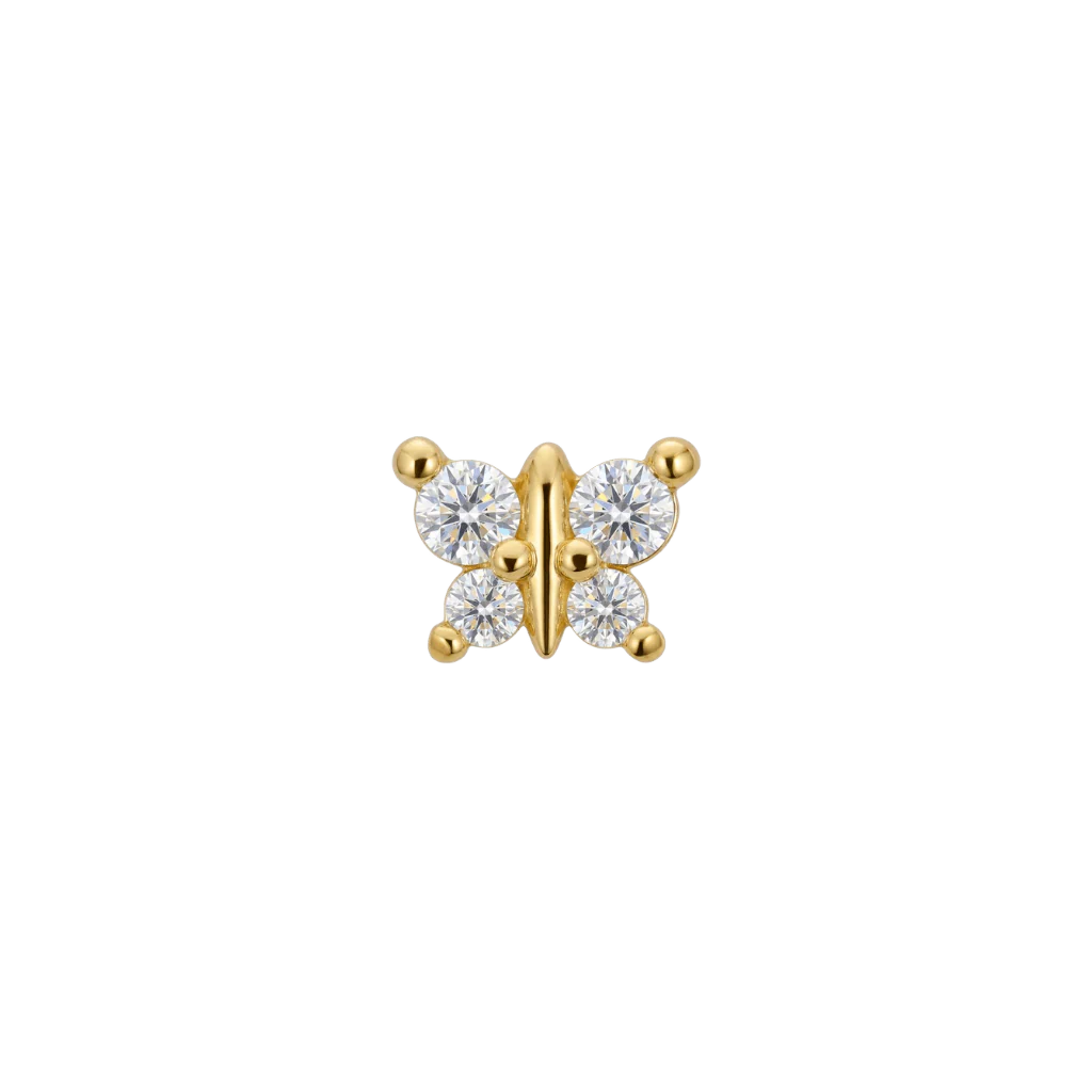 Anima - 18K Gold Lab Diamond Threadless End - piercing - zone.com