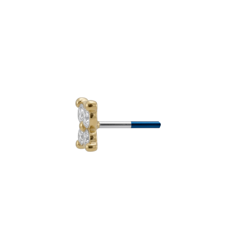 Anima - 18K Gold Lab Diamond Threadless End - piercing - zone.com