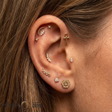 Ankh - 18K Gold Threadless End