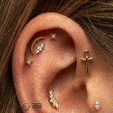 Ankh - 18K Gold Threadless End