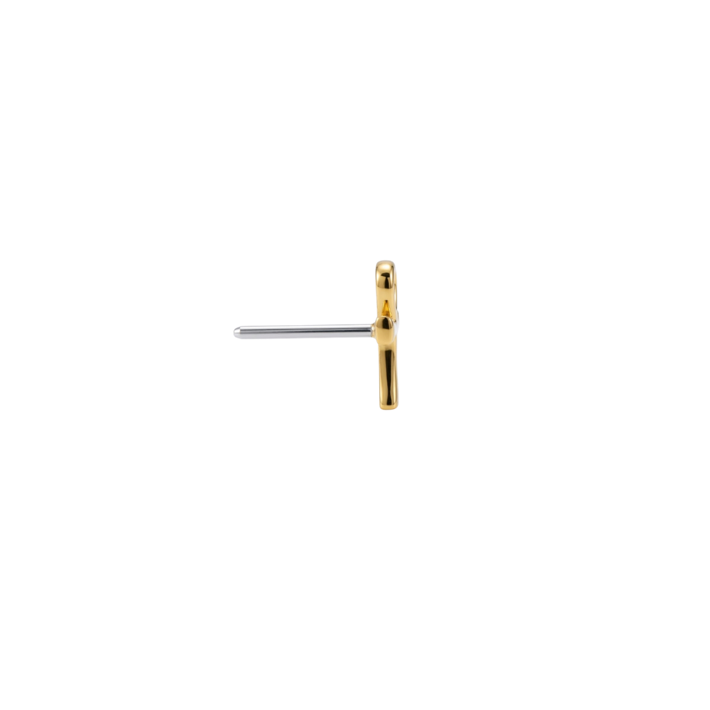 Ankh End - 18K Gold Threadless End - piercing - zone.com