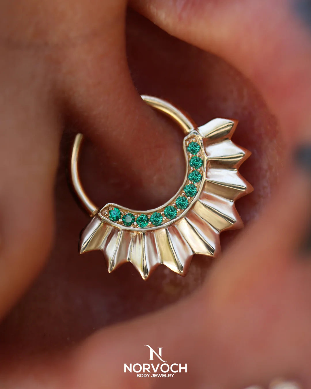 Apollo Seamless Ring – 14K Gold Ten-Gem Micro Pavé Design