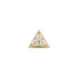 Argolis - 18K Gold Gem Threadless/Threaded End - piercing - zone.com