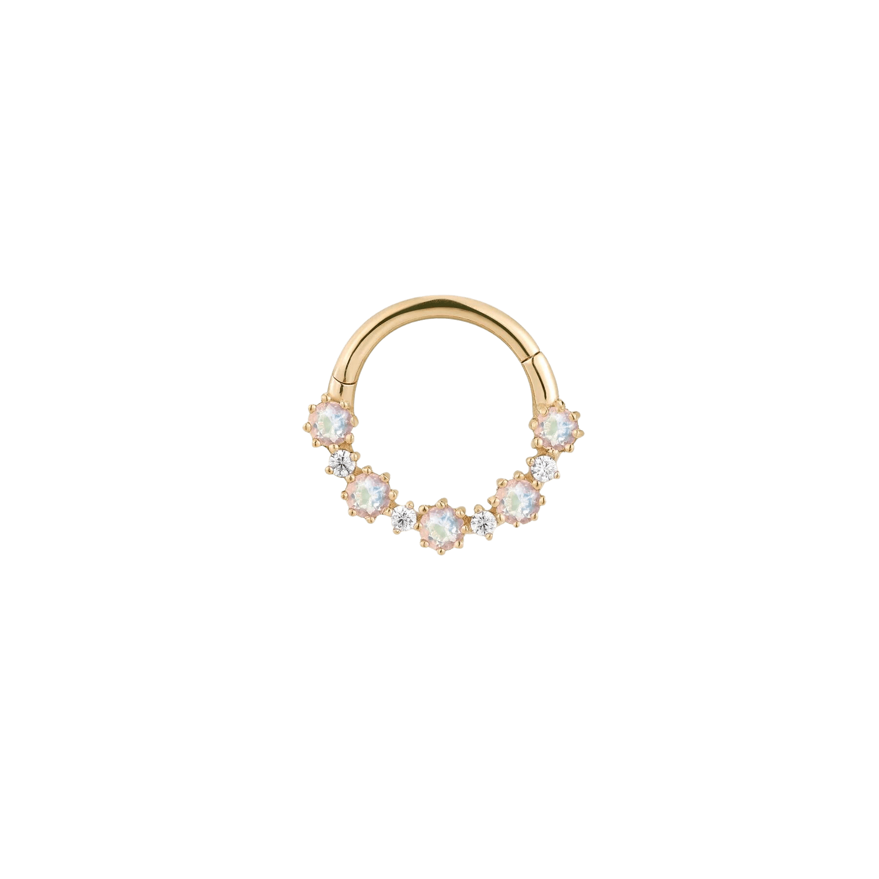 Ariana Clicker in Yellow Gold – Halo Design Close-Up