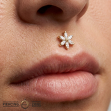 Asphodel - 18K Gold Gem Threadless/Threaded End