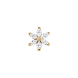 Asphodel - 18K Gold Gem Threadless/Threaded End - piercing - zone.com