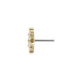Asphodel - 18K Gold Gem Threadless/Threaded End - piercing - zone.com