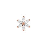 Asphodel - 18K Gold Gem Threadless/Threaded End - piercing - zone.com