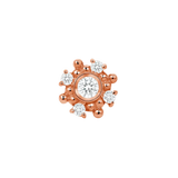 Astra – 14K/18K Gold Celestial Gem Cluster Threadless End