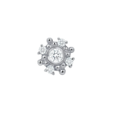 Astra – 14K/18K Gold Celestial Gem Cluster Threadless End