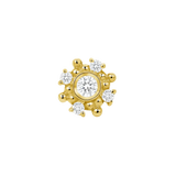 Astra – 14K/18K Gold Celestial Gem Cluster Threadless End