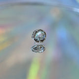 Vision – Tourmalated Quartz & White Topaz – 14K Gold Threadless End