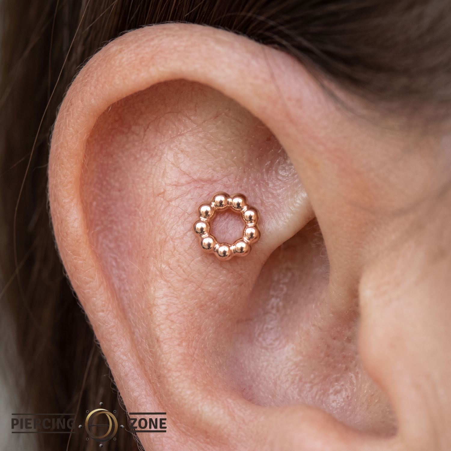 Baby Ball Hoop - 18K Gold Threadless/Threaded End