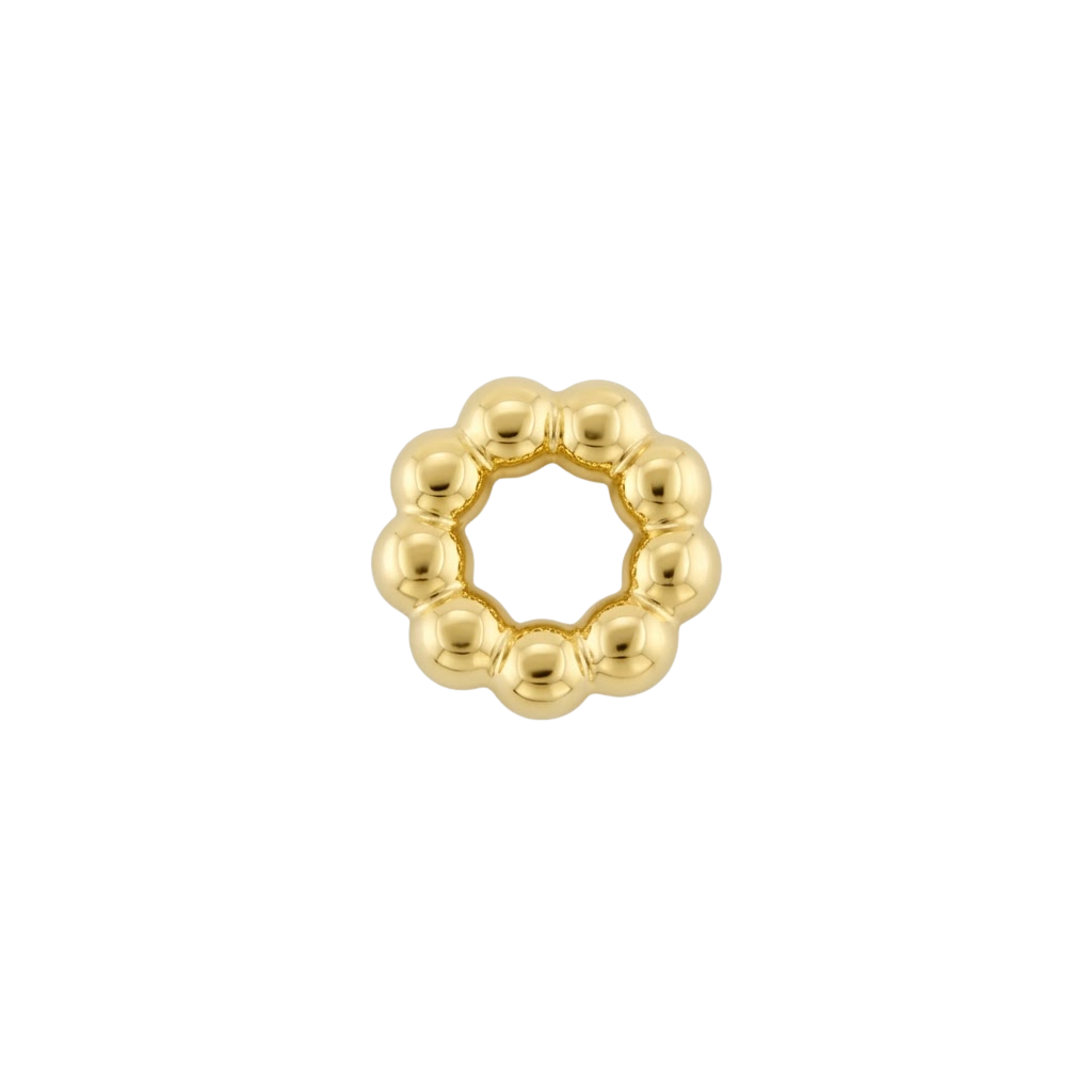 Baby Ball Hoop - 18K Gold Threadless/Threaded End - piercing - zone.com