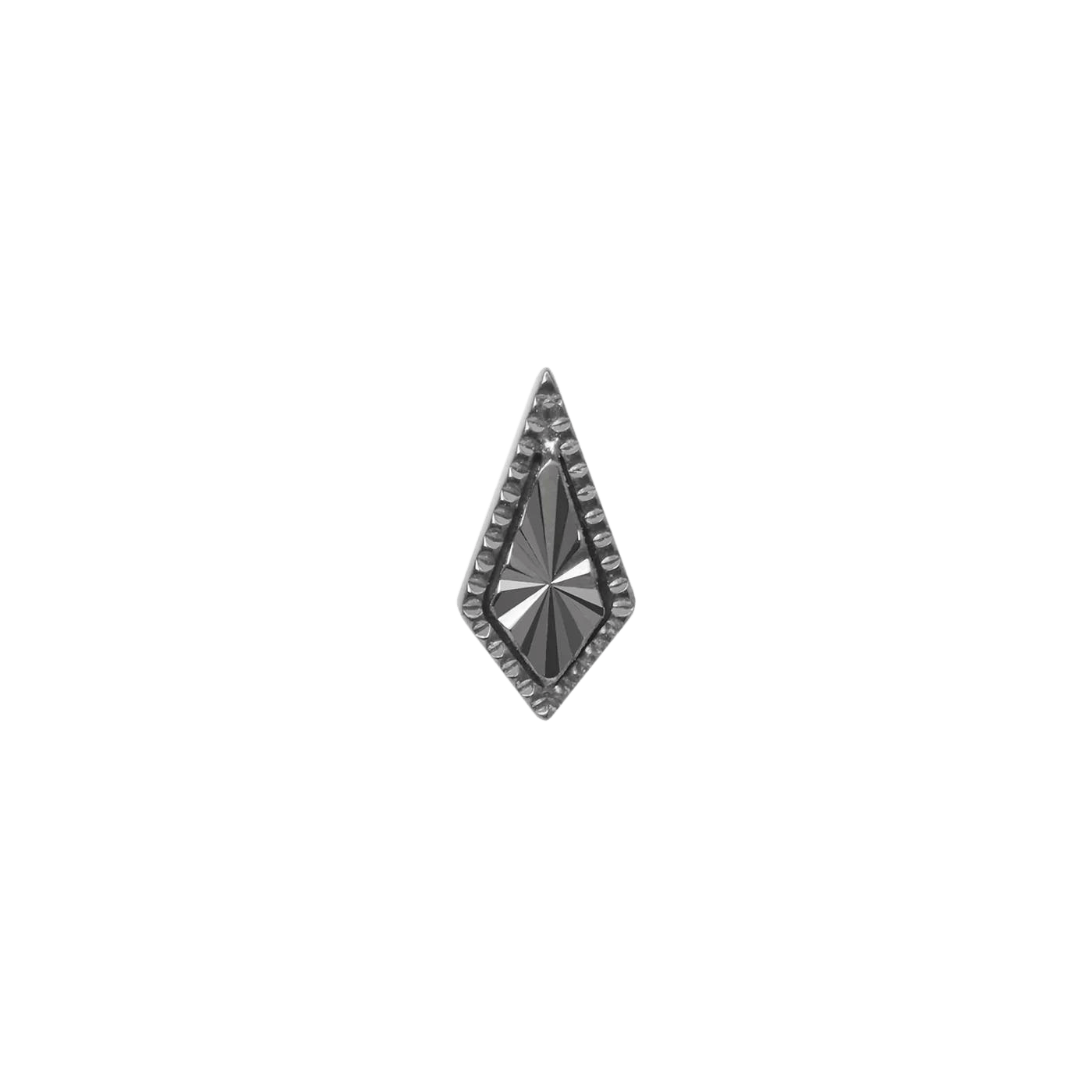 Bad As Hell Threadless End – 14K Gold with Black Rhodium