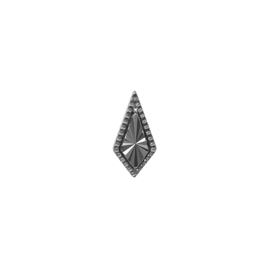 Bad As Hell Threadless End – 14K Gold with Black Rhodium