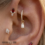 Baguette – 14K & 18K Gold Gemstone Charm