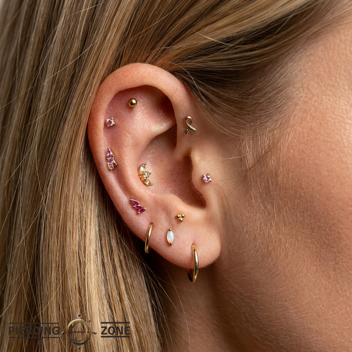 Ball End - 18K Gold Titanium Threadless End