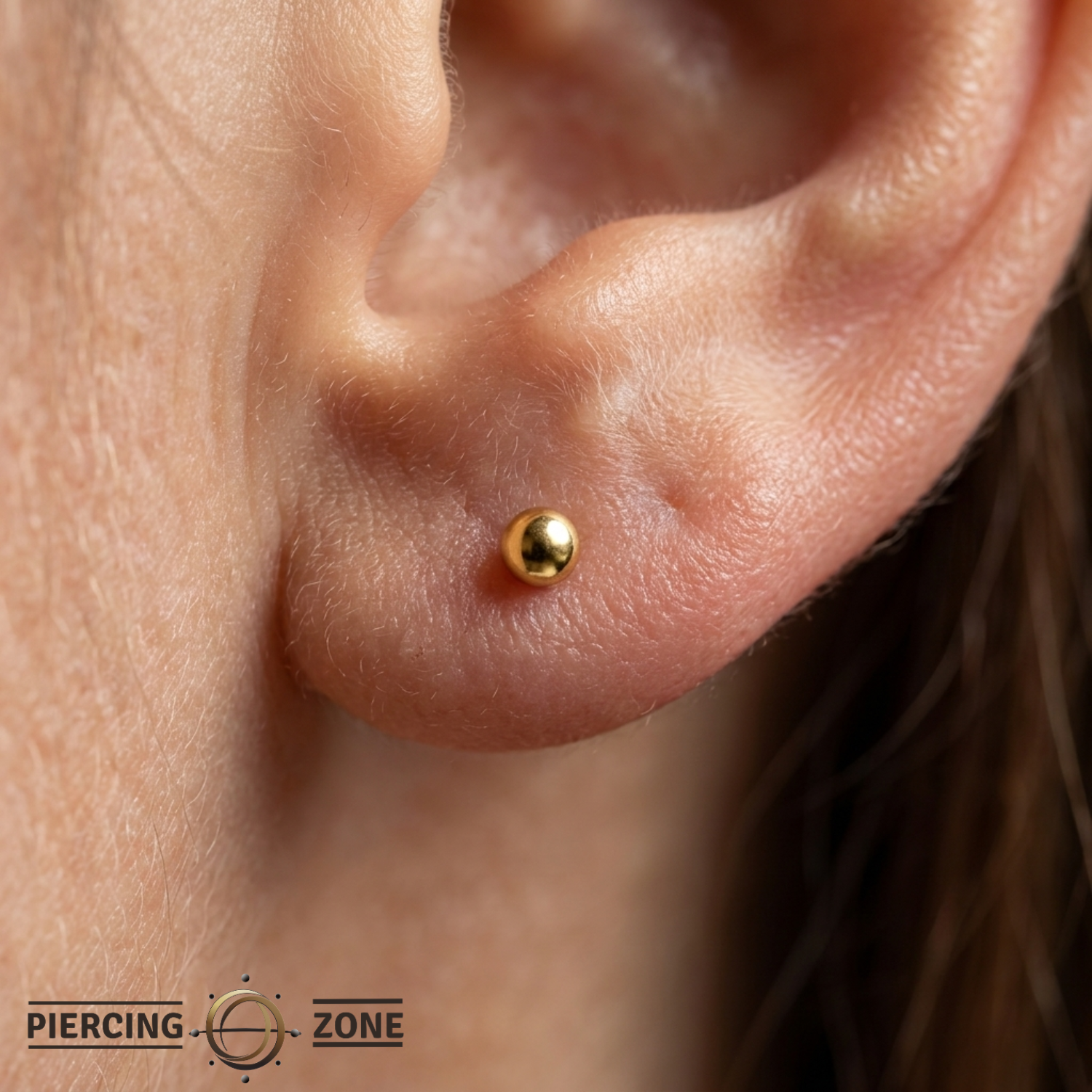 Ball End - 18K Gold Titanium Threadless End