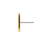 Bar of Gold - 18K Gold Threadless/Threaded End - piercing - zone.com